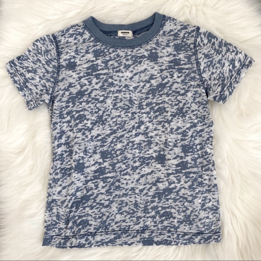 Monrow mini boys blue vintage feel t shirt size 4